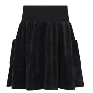 Little Parni Black Girls Velour Skirt - Size 5 - Brand New with Tags